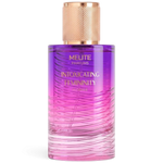 MELITE PARFUMS Intoxicating Femininity Florale 55ml EDP in a purple and pink ombre glass bottle with a gold cap.