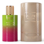MELITE PARFUMS Intoxicating Femininity 55ml EDP perfume bottle with green and pink gradient glass and gold cap