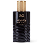 MELITE PARFUMS Intoxicating Masculinity Absolute 55ml men's eau de parfum in a black bottle with a gold textured cap.