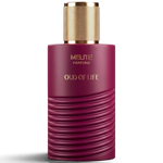 MELITE PARFUMS Oud of Life unisex eau de parfum in a deep burgundy bottle with a textured base and gold cap